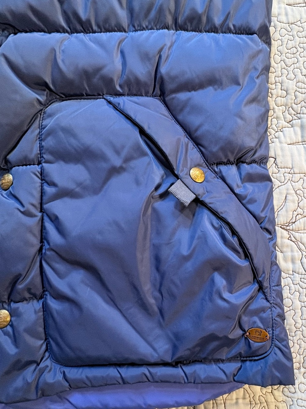 💥Scotch & Soda Reversible Quilted Puffer Vest Snap Front Utility Pockets ~M💛 - Picture 9 of 14